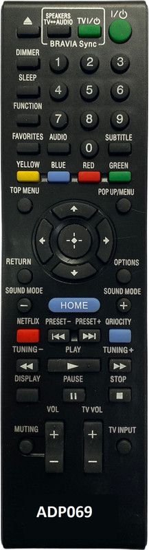 AS TECHNOLOGIES ADP069 Home Theatre Remote Sony Home Theatre Remote Controller  (Black)