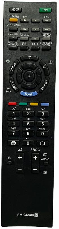 Pizora Sony RMU130 URC67 Remote Compatible for Sony Bravia LCD & LED TV Remote Controller  (Black)