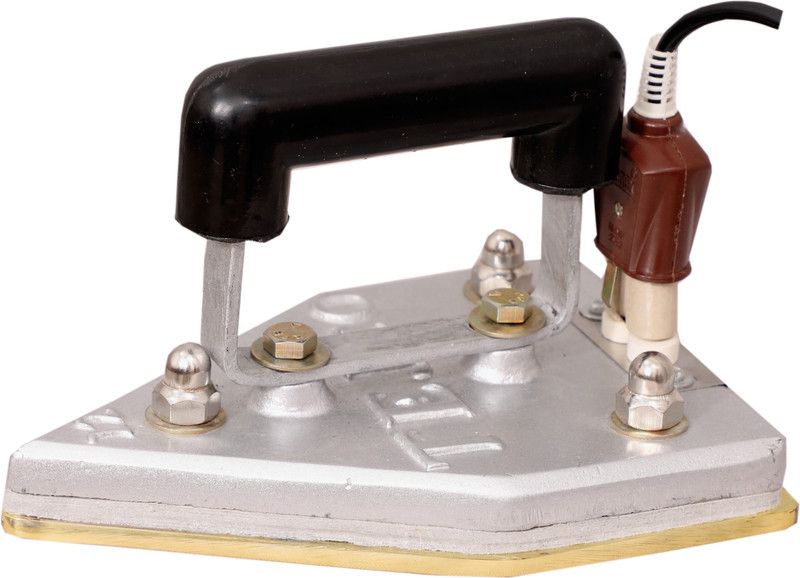 Ideal Tejco Brass Base Electric Press Laundry & Tailor USE Only 12 PUND 5.5 KG 800 W Dry Iron  (Gold, Silver)