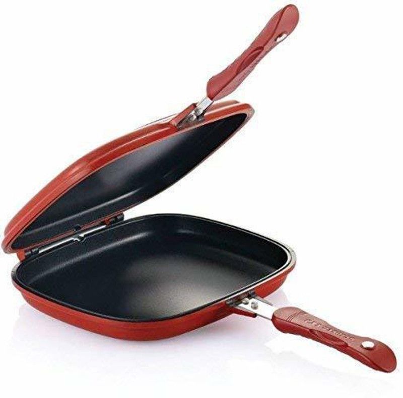 VIRZA TRADE Double Sided Ceramic Coated, Magic Pan Gas Grill Fryer Pan, Dishwasher Safe Airfryer Grill Pan
