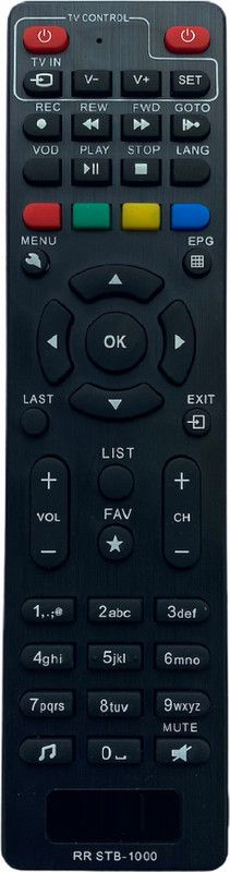 AS TECHNOLOGIES 2 DTH Remote Compatible for GTPL HD Set Top Box Remote Controller  (Black)