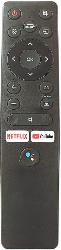 BhalTech Smart LED LCD TV Voice with YouTube Netflix Function Compatible for Micromax Voice Remote Controller  (Black)