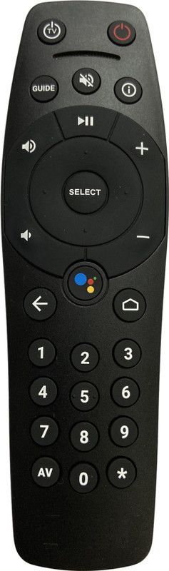 SHIELDGUARD Remote Control Compatible for Binge Plus Set-Top Box (No Voice & Google Assistant functions) Tata Sky Remote Controller  (Black)