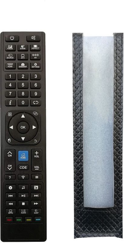 LipiWorld LED Smart TV Remote with Cover ( Without Air Mouse ) Compatible For CloudWalker Remote Controller  (Black)