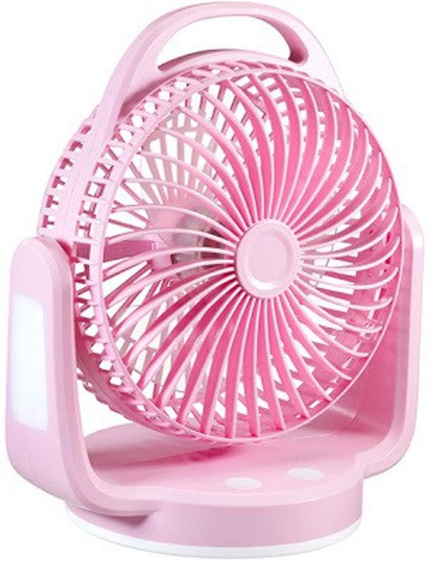 DP.LED 7620 Multi-function dual-mode power supply fan 88 mm Ultra High Speed 3 Blade Table Fan  (pink, Pack of 1)