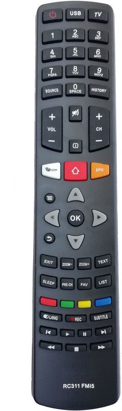 OG Remote RC311 FMI5 Compatible with VU SMART LED LCD TV Remote Controller  (Black)
