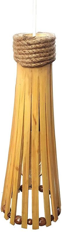 craft machine villa Handicraft, Eco-Friendly Bamboo Hanging Lamp Shade (14 inch, Brown) Fridge Lamp Cover