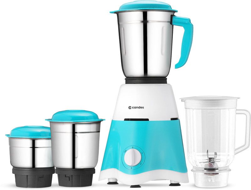 Candes Ultra DLX 750 Mixer Grinder (4 Jars, White, Blue)