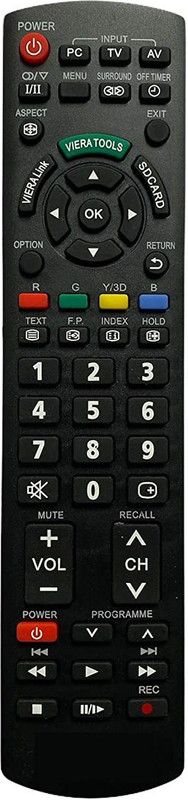 Haimac LCD/LED Remote No. URC97 Compatible Remote Panasonic Remote Controller  (Black)