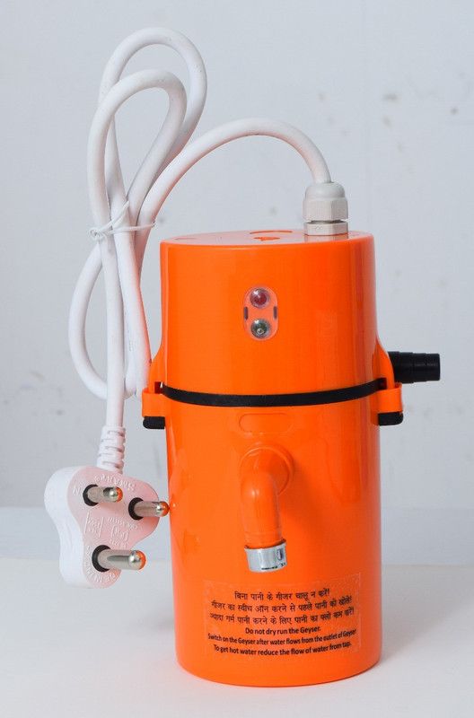 Confiavel 1 L Instant Water Geyser (1 Ltr. Portable Instant Water Geyser with Installation Kit, Orange)