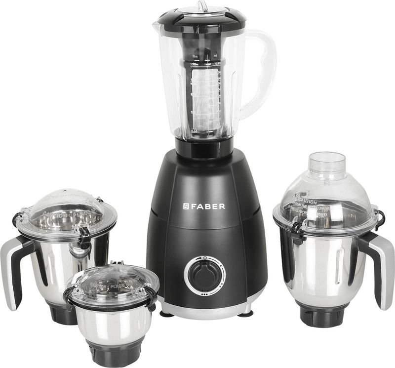 Faber FMG Crown 800 W 4J Nero 800 Mixer Grinder (4 Jars, Black)
