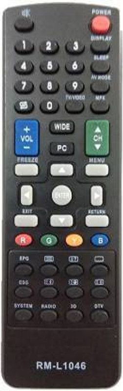 Nij TV Compatible For RM-L1046 LED LCD TV Universal Remote Control SHARP Remote Controller  (Black)