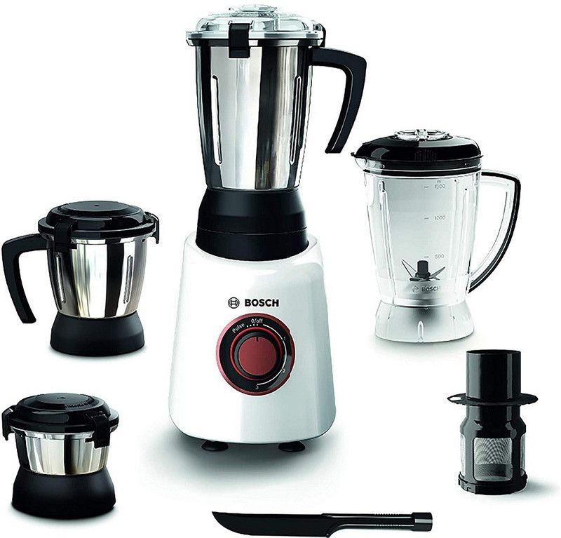 BOSCH MGM6641WIN TrueMixx Bold 750 Juicer Mixer Grinder (4 Jars, Multicolor)