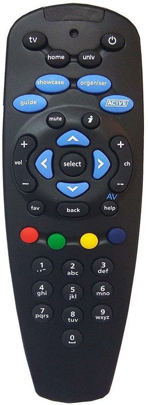 MASE Compatible Universal TATA SKY MASE- TATA SKY Remote Controller  (Black)