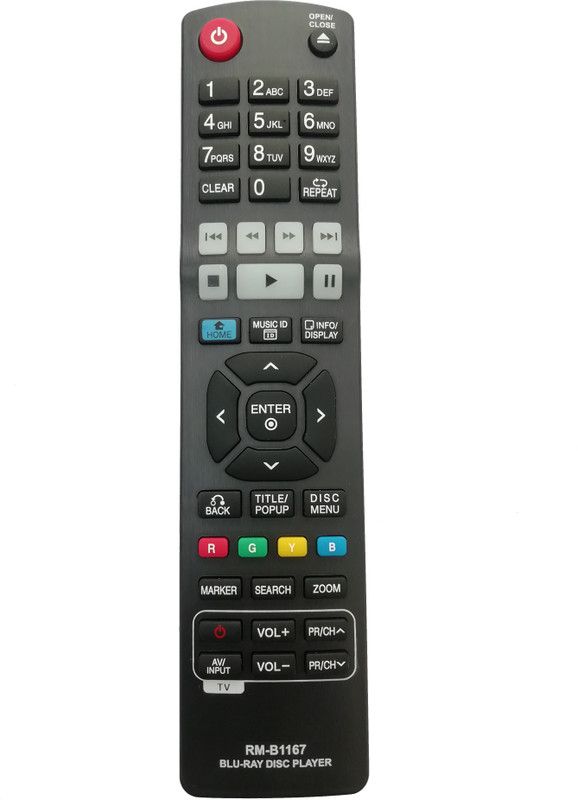 LipiWorld RM-B1167 AKB72976002 AKB73295901 LG Remote Controller  (Black)