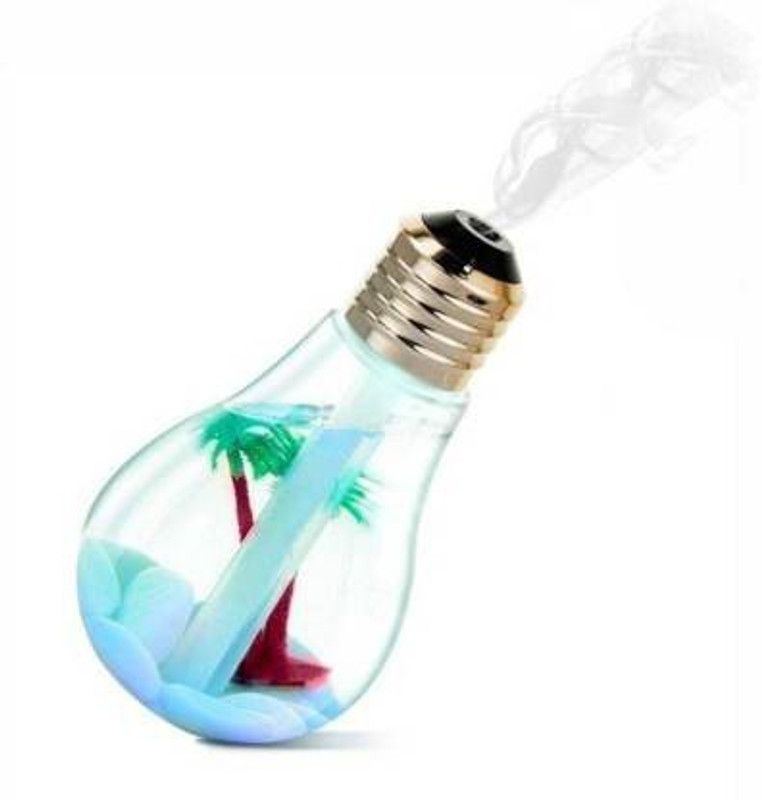 XCREET Room Colourful LED Light Portable USB Bulb Shape Aromatherapy Air Purifier Humidifier for Home/Office/Car Automatic Shut-Off Also Functions as Night Light Humidifier