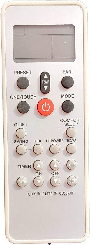 vcony Air Conditioner Remote Compatible with Split/Window AC Remote Control (AC-117) Toshiba Remote Controller  (White)