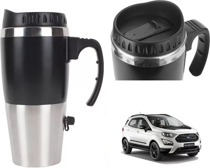 Oshotto 12V Car Heating Mug with USB Cord Electric Kettle Eco Sport (500ml) Electric Kettle  (0.5 L, Black, Silver)
