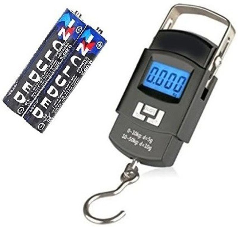 MAITRI ENTERPRISE Digital Hanging Scale, LCD Screen 50kg weight capacity, green backlight Weighing Scale  (Black)