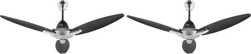 USHA CF1250MM BLOOM DAFFODIL SPARKLGRE&BLKGBD 1250 mm 3 Blade Ceiling Fan  (Sparkle Green & Black, Pack of 2)