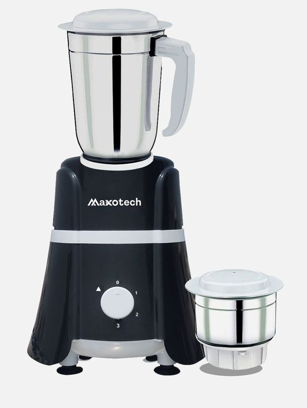 Maxotech TUBA Hybrid 100% copper Moter 2 Jars 550 Mixer Grinder (2 Jars, Black)