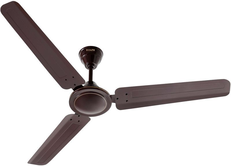 EcoLink Vayu 1200 mm 3 Blade Ceiling Fan  (Brown, Pack of 1)