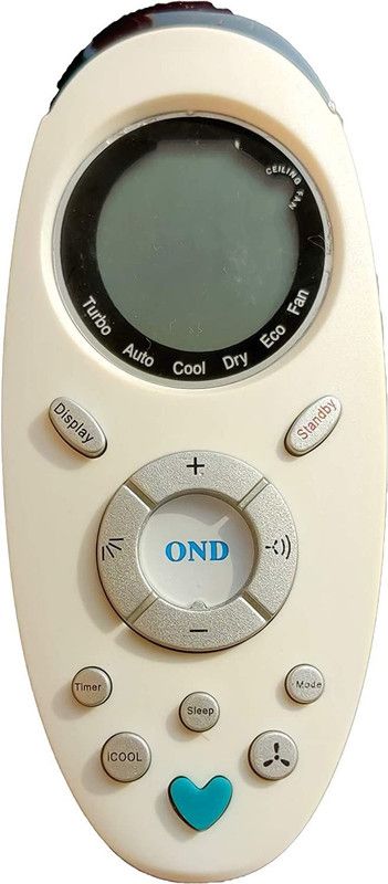 Nij Ac Remote Compatible for ONIDA No.143 Ac Remote Control onida Remote Controller  (White)