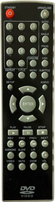 SHIELDGUARD DVD Remote Control No. 439 Compatible for DVD Mosrbair Remote Controller  (Black)