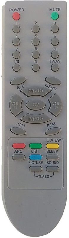 Piyush REMOTE (2 IN 1) 6710V00109-B/D FOR CRT TV Compatible to LG Remote Controller  (Grey)