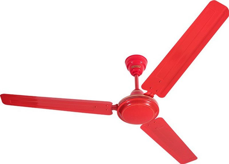 USHA New racer Red 1200 mm 3 Blade Ceiling Fan  (Red, Pack of 1)