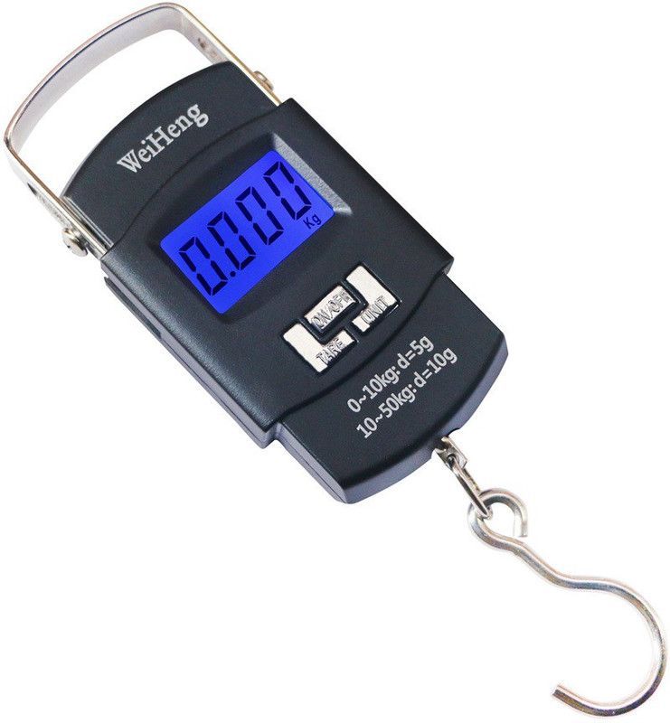 MAITRI ENTERPRISE Digital Fish Scale Fishing Weights Scale Hanging Scale Digital Weight 110lb/50kg Weighing Scale  (Black)