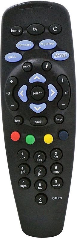 MASE DTH39 Compatible TATA SKY TATA SD & HD TATA SKY Remote Controller  (Black)