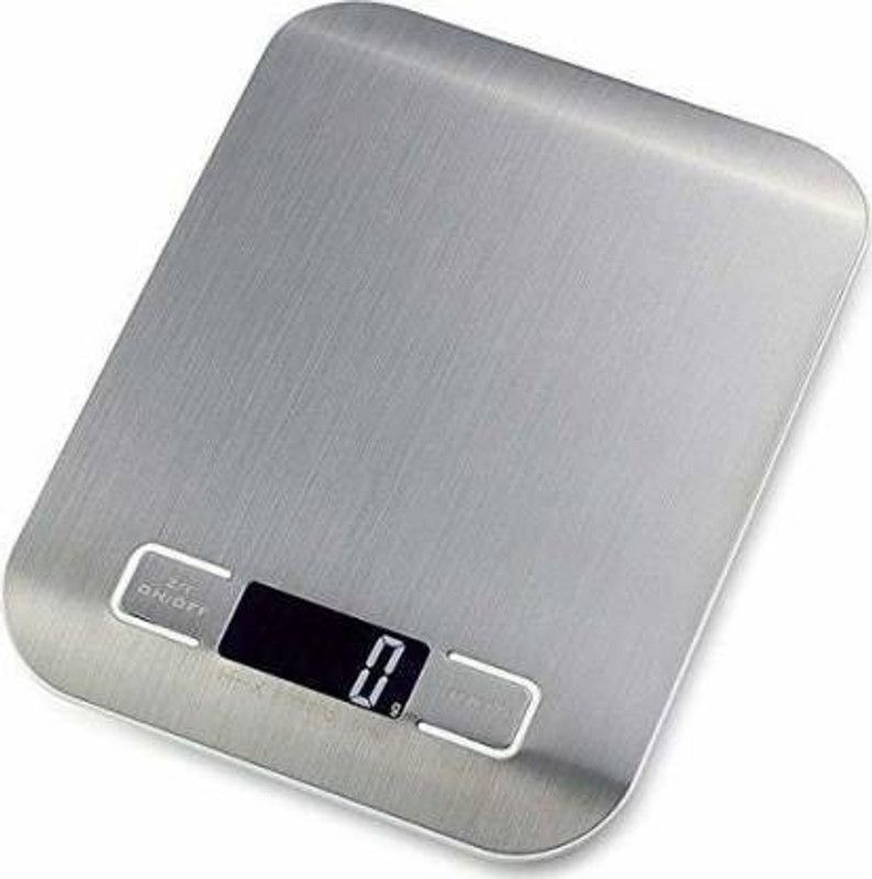 Jahap Creation Electronic Digital 10 Kg Weight Scale Kitchen Weight Scale Machine Measure for Measuring Fruits ,Spice ,Food ,Vegetable Weighing Scale Weighing Scale  (5 KG Silver)
