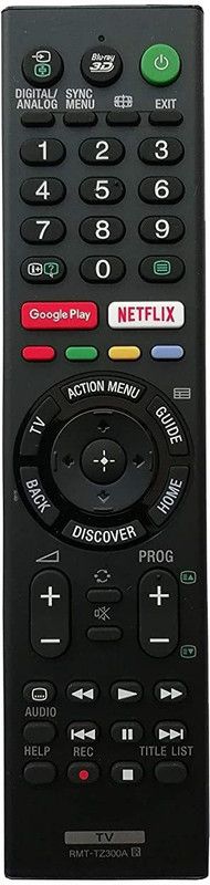 DVB RMT-TZ300A Remote, Compatible for Smart LCD/LED TV with Netflix GooglePlay Sony Remote Controller  (Black)
