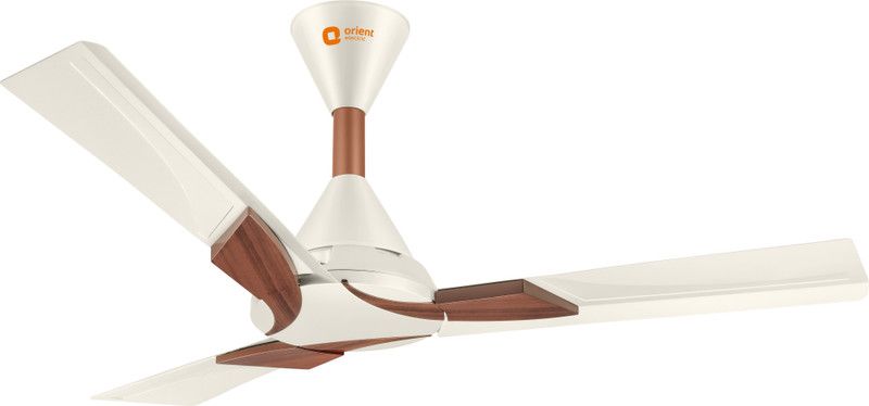 Orient Electric Wendy 1200 mm Ultra High Speed 3 Blade Ceiling Fan  (Pearl White/Walnut, Pack of 1)