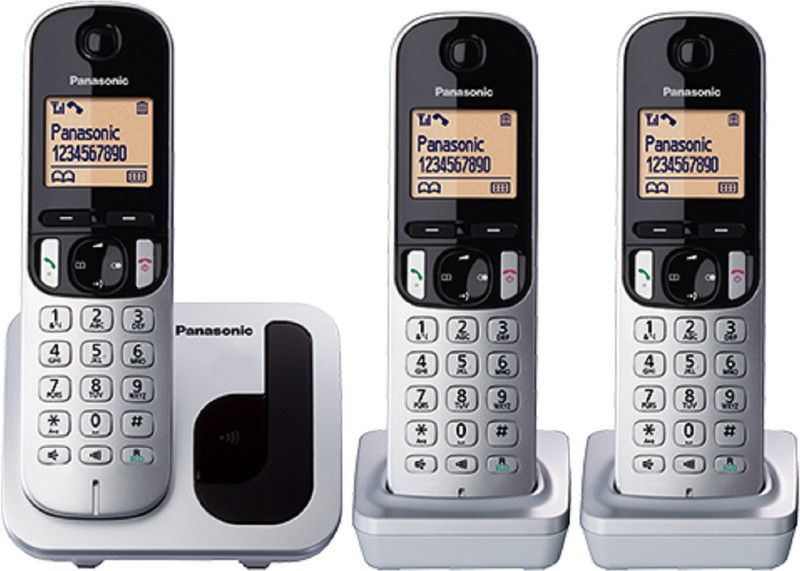 Panasonic KX-TGC213 Cordless Landline Phone  (White)
