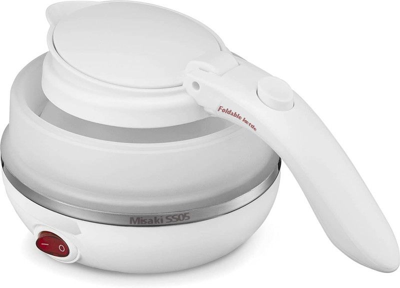 NIMYANK Silicone Collapsible Tea Kettle Lightweight Portable Silica (Multicolor) Beverage Maker  (0.6 L, White)