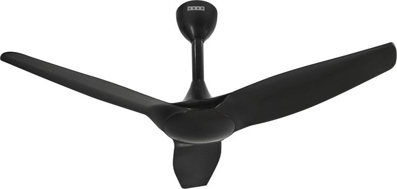 USHA Heleous 5 Star 1220 mm BLDC Motor with Remote 3 Blade Ceiling Fan  (Sparkle Black, Pack of 1)