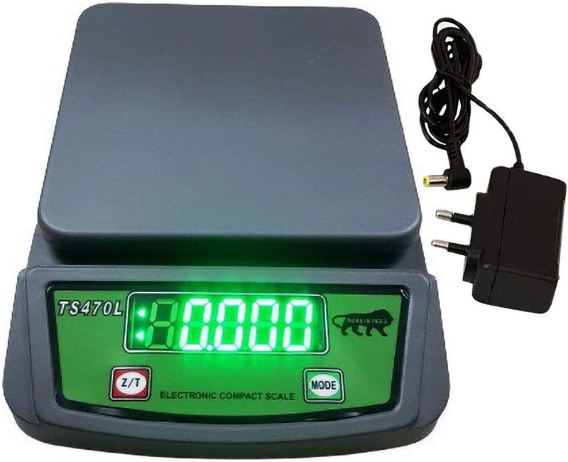 INDICUL 10kg x 1g Weight Machine Digital Kitchen Weighing Scale & Food Weight Machine for Health, Fitness, Baking & Cooking Kitchen Weight Scale Weighing Scale GREY Weighing Scale  (Grey)