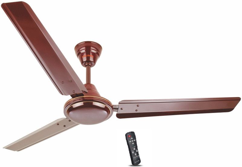 HALONIX HELION IOT SMART CEILING FAN 1200 mm Remote Controlled 3 Blade Ceiling Fan  (Brown, Pack of 1)