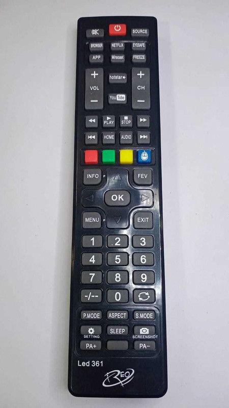 SGUV SMAT LED TV REO 361 SMART LED TV Remote Controller  (Black)