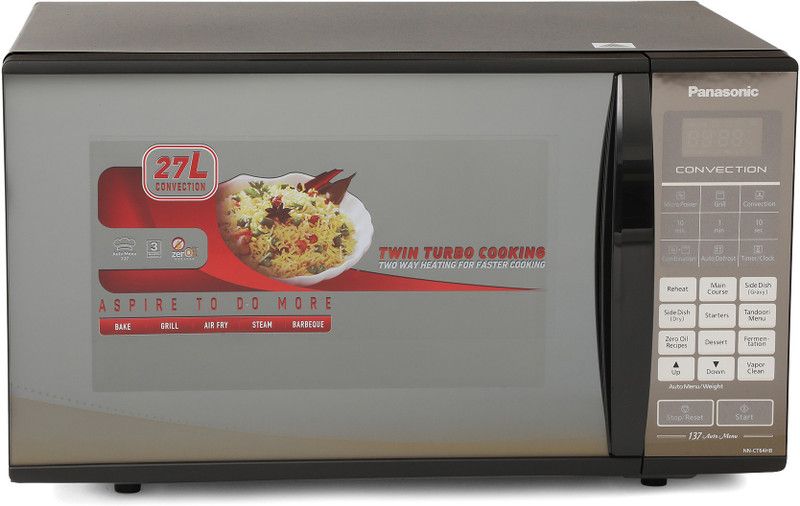 Panasonic 27 L Convection Microwave Oven  (NN-CT64HBFDG, Black Mirror)