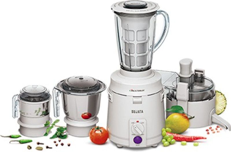 SUJATA Multimix 01 810 Juicer Mixer Grinder (4 Jars, White)