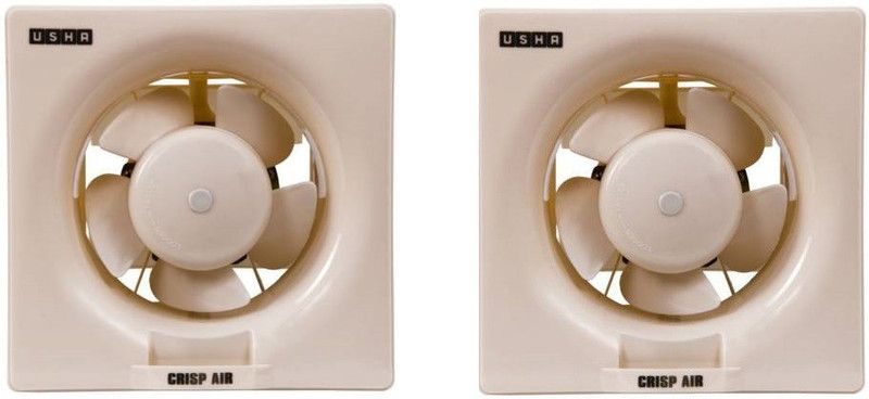 USHA CRISP AIR EXH 150MM PACK OF 2 150 mm 5 Blade Exhaust Fan  (Ivory, Pack of 2)