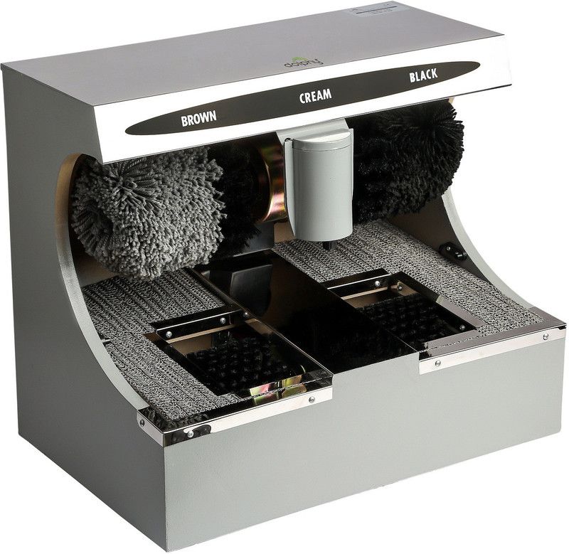 DOLPHY Silver with Sole Cleaner Automatic Shoe Polishing Machine  (Sole Cleaner Present)