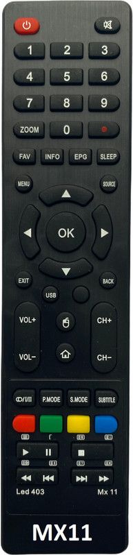Upix MX11 LCD/LED TV Remote Micromax LCD/LED TV (EXACTLY SAME REMOTE WILL ONLY WORK) Remote Controller  (Black)