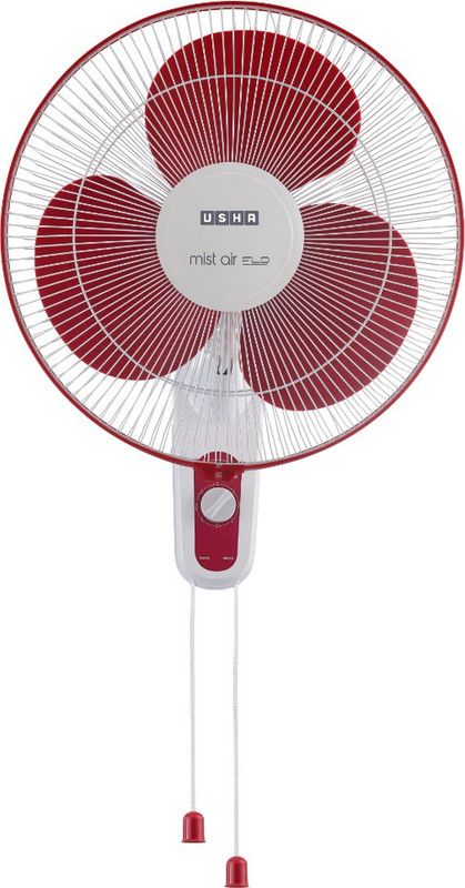 USHA Mist Air Flo 400 mm 3 Blade Wall Fan  (Maroon, Pack of 1)
