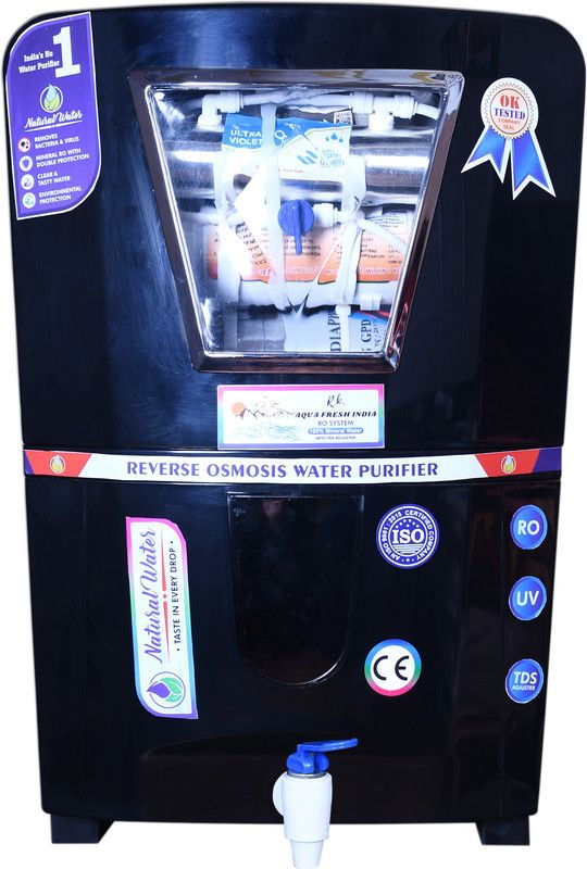 FESCHON Pro Series ZX-002 2Years Warranty Copper Enriched 10 L RO + UV + UF + TDS + Copper Water Purifier  (Black)