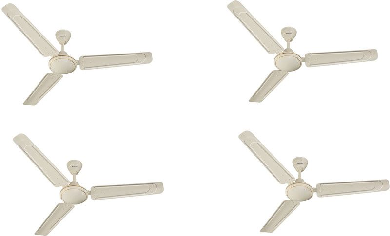 BAJAJ EDGE HS 1200 mm Opal White CF 1200 mm Energy Saving 3 Blade Ceiling Fan  (White, Pack of 4)