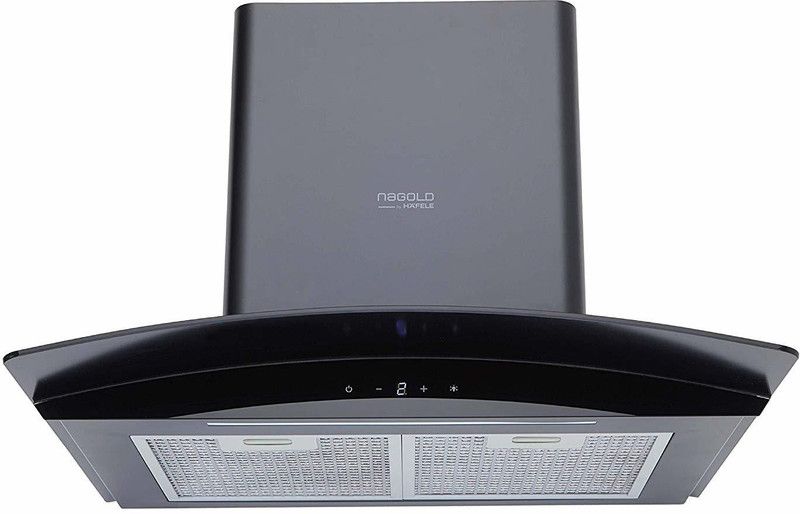 Hafele Curve 60 Plus Wall Mounted Chimney  (Black 800 CMH)
